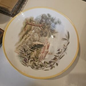 Sur La Table Yellow and Green Decorative Bowl